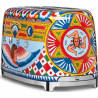 Τοστιέρα SMEG Dolce & Gabbana Sicily is my Love! TSF02DGEU, 1500 W, 4 φέτες, 6 επίπεδα, Δίσκος για ψίχουλα, Ενσωματωμένο καλώδιο, Ανοξείδωτο ατσάλι, Πολύχρωμη