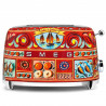 Τοστιέρα SMEG Dolce & Gabbana Sicily is my Love! TSF01DGEU, 950 W, 2 φέτες, 6 επίπεδα, Δοχείο για ψίχουλα, Ενσωματωμένο καλώδιο, Ανοξείδωτο ατσάλι, Πολύχρωμη