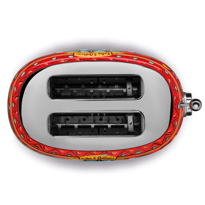 Τοστιέρα SMEG Dolce & Gabbana Sicily is my Love! TSF01DGEU, 950 W, 2 φέτες, 6 επίπεδα, Δοχείο για ψίχουλα, Ενσωματωμένο καλώδιο, Ανοξείδωτο ατσάλι, Πολύχρωμη