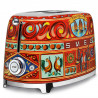 Τοστιέρα SMEG Dolce & Gabbana Sicily is my Love! TSF01DGEU, 950 W, 2 φέτες, 6 επίπεδα, Δοχείο για ψίχουλα, Ενσωματωμένο καλώδιο, Ανοξείδωτο ατσάλι, Πολύχρωμη