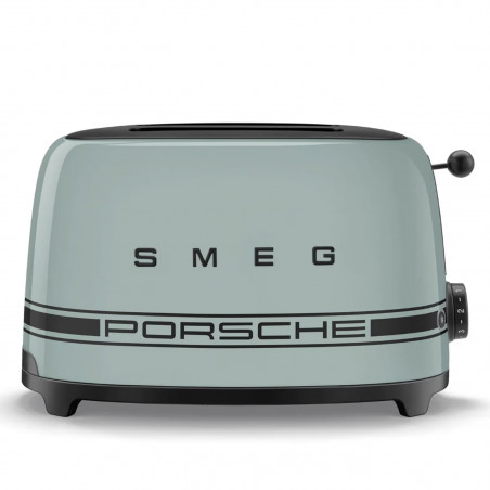 Τοστιέρα SMEG 50's Style Porsche TSF01PSGEU, 950 W, 2 φέτες, 6 επίπεδα, Δίσκος για ψίχουλα, Ενσωματωμένο καλώδιο, Ανοξείδωτο ατσάλι, Πράσινο