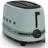 Τοστιέρα SMEG 50's Style Porsche TSF01PSGEU, 950 W, 2 φέτες, 6 επίπεδα, Δίσκος για ψίχουλα, Ενσωματωμένο καλώδιο, Ανοξείδωτο ατσάλι, Πράσινο