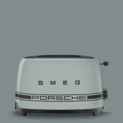 Τοστιέρα SMEG 50's Style Porsche TSF01PSGEU, 950 W, 2 φέτες, 6 επίπεδα, Δίσκος για ψίχουλα, Ενσωματωμένο καλώδιο, Ανοξείδωτο ατσάλι, Πράσινο