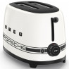 Τοστιέρα SMEG 50's Style Porsche TSF01PCWEU, 950 W, 2 φέτες, 6 επίπεδα, Δίσκος για ψίχουλα, Ενσωματωμένο καλώδιο, Ανοξείδωτο ατσάλι, Λευκό