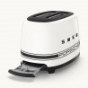 Τοστιέρα SMEG 50's Style Porsche TSF01PCWEU, 950 W, 2 φέτες, 6 επίπεδα, Δίσκος για ψίχουλα, Ενσωματωμένο καλώδιο, Ανοξείδωτο ατσάλι, Λευκό