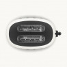 Τοστιέρα SMEG 50's Style Porsche TSF01PCWEU, 950 W, 2 φέτες, 6 επίπεδα, Δίσκος για ψίχουλα, Ενσωματωμένο καλώδιο, Ανοξείδωτο ατσάλι, Λευκό