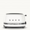 Τοστιέρα SMEG 50's Style Porsche TSF01PCWEU, 950 W, 2 φέτες, 6 επίπεδα, Δίσκος για ψίχουλα, Ενσωματωμένο καλώδιο, Ανοξείδωτο ατσάλι, Λευκό