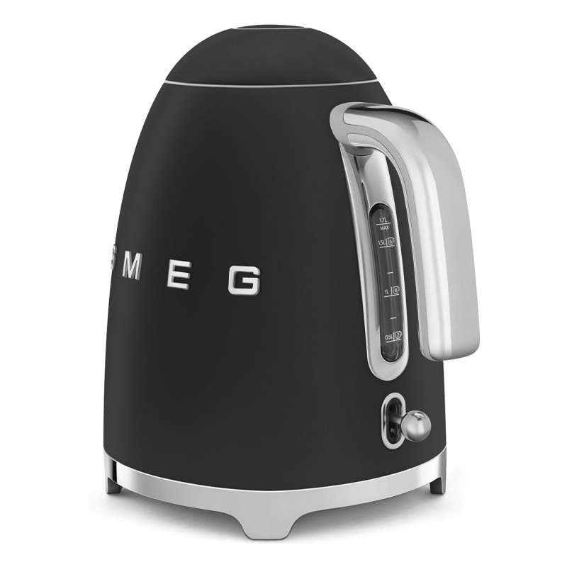 Ηλεκτρική κανάτα SMEG KLF03BLMEU, 2400 W, 1,7 λ, βάση 360°, ματ φινίρισμα, μαύρο