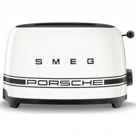 Τοστιέρα SMEG 50's Style Porsche TSF01PCWEU, 950 W, 2 φέτες, 6 επίπεδα, Δίσκος για ψίχουλα, Ενσωματωμένο καλώδιο, Ανοξείδωτο ατσάλι, Λευκό