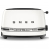 Τοστιέρα SMEG 50's Style Porsche TSF01PCWEU, 950 W, 2 φέτες, 6 επίπεδα, Δίσκος για ψίχουλα, Ενσωματωμένο καλώδιο, Ανοξείδωτο ατσάλι, Λευκό