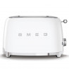 Τοστιέρα SMEG 50's Style TSF01WHEU, 950 W, 2 φέτες, 6 επίπεδα, Δίσκος για ψίχουλα, Ενσωματωμένο καλώδιο, Ανοξείδωτο ατσάλι, Λευκό