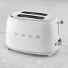 Τοστιέρα SMEG 50's Style TSF01WHEU, 950 W, 2 φέτες, 6 επίπεδα, Δίσκος για ψίχουλα, Ενσωματωμένο καλώδιο, Ανοξείδωτο ατσάλι, Λευκό