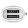 Τοστιέρα SMEG 50's Style TSF01WHEU, 950 W, 2 φέτες, 6 επίπεδα, Δίσκος για ψίχουλα, Ενσωματωμένο καλώδιο, Ανοξείδωτο ατσάλι, Λευκό