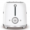 Τοστιέρα SMEG 50's Style TSF01WHEU, 950 W, 2 φέτες, 6 επίπεδα, Δίσκος για ψίχουλα, Ενσωματωμένο καλώδιο, Ανοξείδωτο ατσάλι, Λευκό