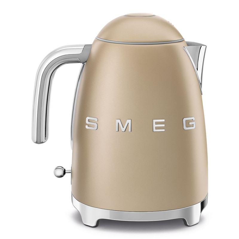 Ηλεκτρική κανάτα SMEG KLF03CHMEU, 2400 W, 1,7 λ, βάση 360°, ματ φινίρισμα, χρώμα σαμπάνιας