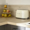 Τοστιέρα SMEG 50's Style TSF01CREU, 950 W, 2 φέτες, 6 επίπεδα, Δοχείο για ψίχουλα, Ενσωματωμένο καλώδιο, Ανοξείδωτο ατσάλι, Κρεμ