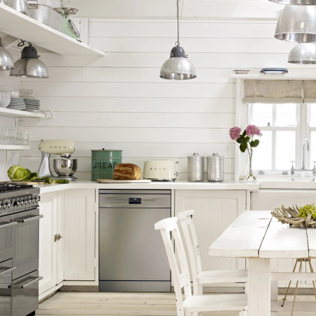 Τοστιέρα SMEG 50's Style TSF01CREU, 950 W, 2 φέτες, 6 επίπεδα, Δοχείο για ψίχουλα, Ενσωματωμένο καλώδιο, Ανοξείδωτο ατσάλι, Κρεμ