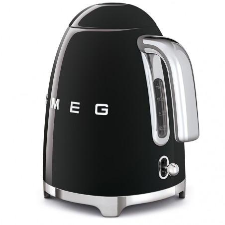 Ηλεκτρική κανάτα SMEG KLF03BLEU, 2400 W, 1,7 λ, βάση 360°, γυαλιστερό φινίρισμα, μαύρο