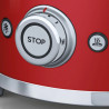Τοστιέρα SMEG 50's Style TSF01RDEU, 950 W, 2 φέτες, 6 επίπεδα, Δίσκος για ψίχουλα, Ενσωματωμένο καλώδιο, Ανοξείδωτο ατσάλι, Κόκκινο