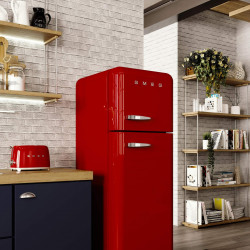 Τοστιέρα SMEG 50's Style TSF01RDEU, 950 W, 2 φέτες, 6 επίπεδα, Δίσκος για ψίχουλα, Ενσωματωμένο καλώδιο, Ανοξείδωτο ατσάλι, Κόκκινο