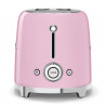 Τοστιέρα SMEG 50's Style TSF01PKEU, 950 W, 2 φέτες, 6 επίπεδα, Δίσκος για ψίχουλα, Ενσωματωμένο καλώδιο, Ανοξείδωτο ατσάλι, Ροζ
