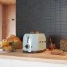 Τοστιέρα SMEG 50's Style TSF01PBEU, 950 W, 2 φέτες, 6 επίπεδα, Δίσκος για ψίχουλα, Ενσωματωμένο καλώδιο, Ανοξείδωτο ατσάλι, Μπλε