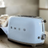 Τοστιέρα SMEG 50's Style TSF01PBEU, 950 W, 2 φέτες, 6 επίπεδα, Δίσκος για ψίχουλα, Ενσωματωμένο καλώδιο, Ανοξείδωτο ατσάλι, Μπλε