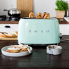 Τοστιέρα SMEG 50's Style TSF01PGEU, 950 W, 2 φέτες, 6 επίπεδα, Δίσκος για ψίχουλα, Ενσωματωμένο καλώδιο, Ανοξείδωτο ατσάλι, Πράσινο