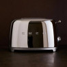Τοστιέρα SMEG 50's Style TSF01SSEU, 950 W, 2 φέτες, 6 επίπεδα, Δίσκος για ψίχουλα, Ενσωματωμένο καλώδιο, Ανοξείδωτο ατσάλι, Ασημί