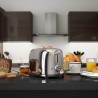 Τοστιέρα SMEG 50's Style TSF01SSEU, 950 W, 2 φέτες, 6 επίπεδα, Δίσκος για ψίχουλα, Ενσωματωμένο καλώδιο, Ανοξείδωτο ατσάλι, Ασημί