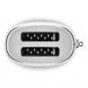 Τοστιέρα SMEG 50's Style TSF01SSEU, 950 W, 2 φέτες, 6 επίπεδα, Δίσκος για ψίχουλα, Ενσωματωμένο καλώδιο, Ανοξείδωτο ατσάλι, Ασημί
