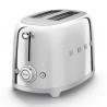 Τοστιέρα SMEG 50's Style TSF01SSEU, 950 W, 2 φέτες, 6 επίπεδα, Δίσκος για ψίχουλα, Ενσωματωμένο καλώδιο, Ανοξείδωτο ατσάλι, Ασημί
