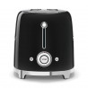 Τοστιέρα SMEG 50's Style TSF01BLEU, 950 W, 2 φέτες, 6 επίπεδα, Δίσκος για ψίχουλα, Ενσωματωμένο καλώδιο, Ανοξείδωτο ατσάλι, Μαύρο