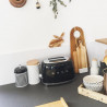 Τοστιέρα SMEG 50's Style TSF01BLEU, 950 W, 2 φέτες, 6 επίπεδα, Δίσκος για ψίχουλα, Ενσωματωμένο καλώδιο, Ανοξείδωτο ατσάλι, Μαύρο