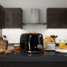 Τοστιέρα SMEG 50's Style TSF01BLEU, 950 W, 2 φέτες, 6 επίπεδα, Δίσκος για ψίχουλα, Ενσωματωμένο καλώδιο, Ανοξείδωτο ατσάλι, Μαύρο