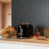 Τοστιέρα SMEG 50's Style TSF01BLEU, 950 W, 2 φέτες, 6 επίπεδα, Δίσκος για ψίχουλα, Ενσωματωμένο καλώδιο, Ανοξείδωτο ατσάλι, Μαύρο