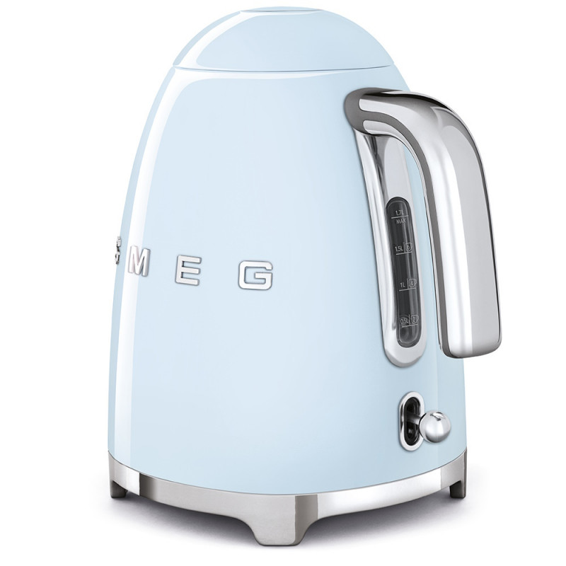 Ηλεκτρική κανάτα SMEG KLF03PBEU, 2400 W, 1,7 λ, βάση 360°, γυαλιστερό φινίρισμα, παστέλ μπλε