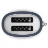 Τοστιέρα SMEG 50's Style TSF01NBEU, 950 W, 2 φέτες, 6 επίπεδα, Δίσκος για ψίχουλα, Ενσωματωμένο καλώδιο, Ανοξείδωτο ατσάλι, Σκούρο μπλε