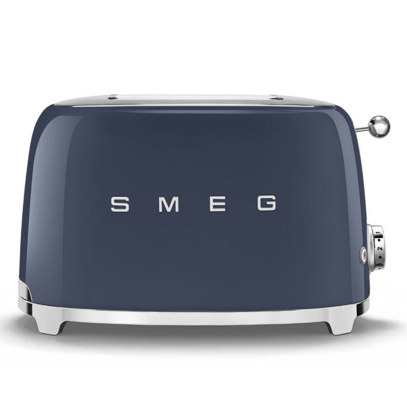 Τοστιέρα SMEG 50's Style TSF01NBEU, 950 W, 2 φέτες, 6 επίπεδα, Δίσκος για ψίχουλα, Ενσωματωμένο καλώδιο, Ανοξείδωτο ατσάλι, Σκούρο μπλε