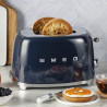 Τοστιέρα SMEG 50's Style TSF01NBEU, 950 W, 2 φέτες, 6 επίπεδα, Δίσκος για ψίχουλα, Ενσωματωμένο καλώδιο, Ανοξείδωτο ατσάλι, Σκούρο μπλε