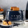 Τοστιέρα SMEG 50's Style TSF01NBEU, 950 W, 2 φέτες, 6 επίπεδα, Δίσκος για ψίχουλα, Ενσωματωμένο καλώδιο, Ανοξείδωτο ατσάλι, Σκούρο μπλε