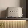 Τοστιέρα SMEG 50's Style TSF01MLMEU, 950 W, 2 φέτες, 6 επίπεδα, Δίσκος για ψίχουλα, Ενσωματωμένο καλώδιο, Ανοξείδωτο ατσάλι, Μπεζ