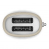 Τοστιέρα SMEG 50's Style TSF01MLMEU, 950 W, 2 φέτες, 6 επίπεδα, Δίσκος για ψίχουλα, Ενσωματωμένο καλώδιο, Ανοξείδωτο ατσάλι, Μπεζ