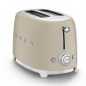 Τοστιέρα SMEG 50's Style TSF01MLMEU, 950 W, 2 φέτες, 6 επίπεδα, Δίσκος για ψίχουλα, Ενσωματωμένο καλώδιο, Ανοξείδωτο ατσάλι, Μπεζ