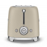 Τοστιέρα SMEG 50's Style TSF01MLMEU, 950 W, 2 φέτες, 6 επίπεδα, Δίσκος για ψίχουλα, Ενσωματωμένο καλώδιο, Ανοξείδωτο ατσάλι, Μπεζ