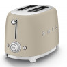 Τοστιέρα SMEG 50's Style TSF01MLMEU, 950 W, 2 φέτες, 6 επίπεδα, Δίσκος για ψίχουλα, Ενσωματωμένο καλώδιο, Ανοξείδωτο ατσάλι, Μπεζ