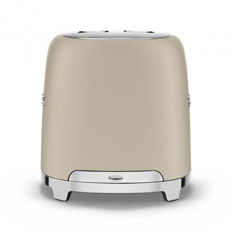 Τοστιέρα SMEG 50's Style TSF01MLMEU, 950 W, 2 φέτες, 6 επίπεδα, Δίσκος για ψίχουλα, Ενσωματωμένο καλώδιο, Ανοξείδωτο ατσάλι, Μπεζ