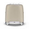 Τοστιέρα SMEG 50's Style TSF01MLMEU, 950 W, 2 φέτες, 6 επίπεδα, Δίσκος για ψίχουλα, Ενσωματωμένο καλώδιο, Ανοξείδωτο ατσάλι, Μπεζ