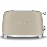 Τοστιέρα SMEG 50's Style TSF01MLMEU, 950 W, 2 φέτες, 6 επίπεδα, Δίσκος για ψίχουλα, Ενσωματωμένο καλώδιο, Ανοξείδωτο ατσάλι, Μπεζ