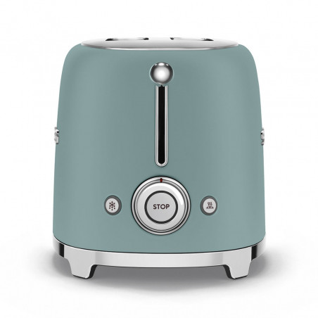 Τοστιέρα SMEG 50's Style TSF01EGMEU, 950 W, 2 φέτες, 6 επίπεδα, Δίσκος για ψίχουλα, Ενσωματωμένο καλώδιο, Ανοξείδωτο ατσάλι, Σμαραγδένιο πράσινο